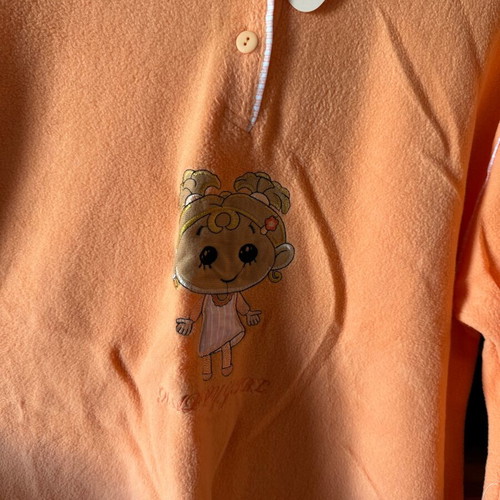 Orange fleece pajamas set new, size XXXL