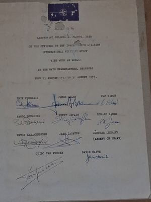 NATO Intelligence Division Collectible Lithograph and Autographed Memorabilia
