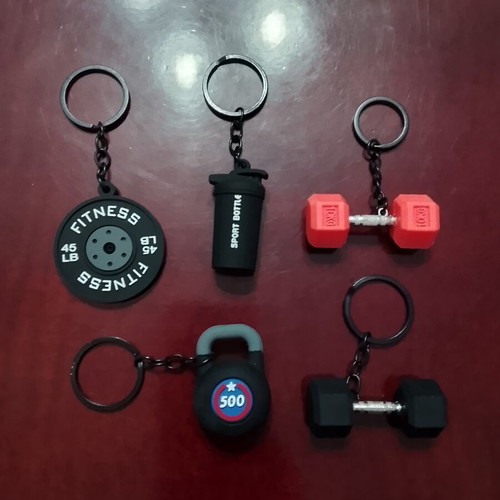 Gym keychains set of 5 new
