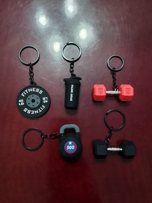 Gym keychains set of 5 new