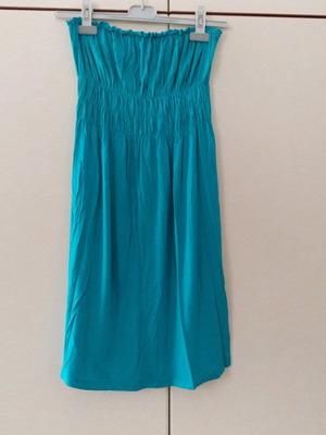 Strapless dress No S like new, green cotton