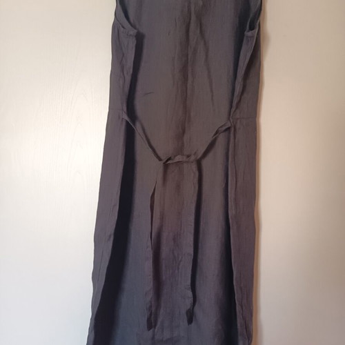 Black linen sleeveless dress size 52, like new