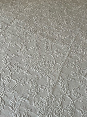 Zara jacquard quilt single white cotton new