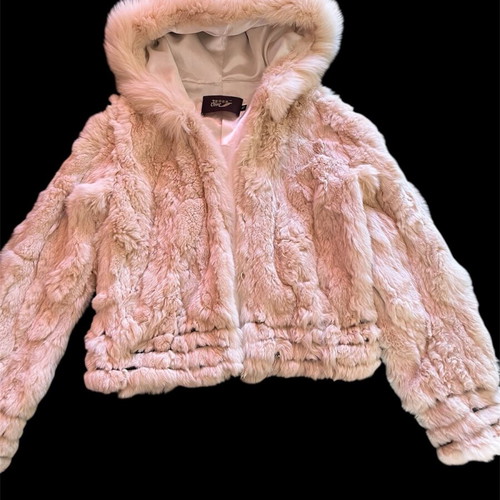 Rabbit fur jacket like new, very soft, white
