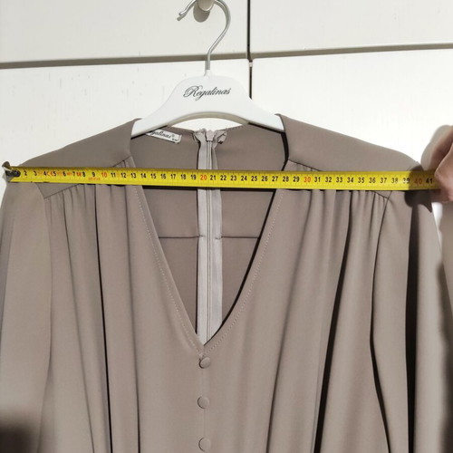 Regalinas one-piece jumpsuit like new, grey and beige with belt