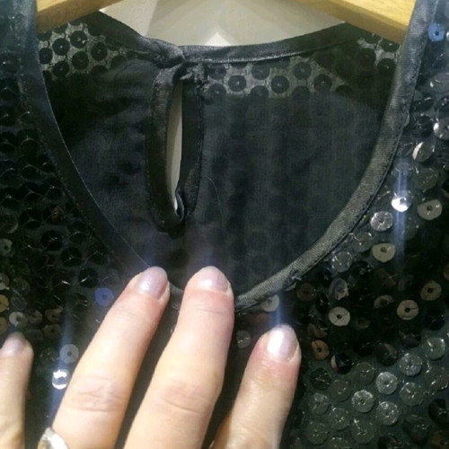 Evening blouse like new, size S, black with sequins