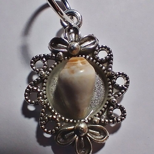 Handmade Silver-Plated Pendant with Shell