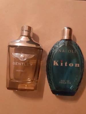 Άδεια μπουκάλια κολώνιας Bentley και Kiton μεταχειρισμένα
