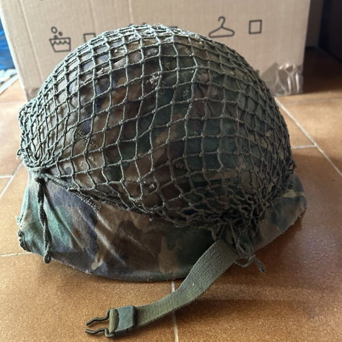 Military helmet camouflage used