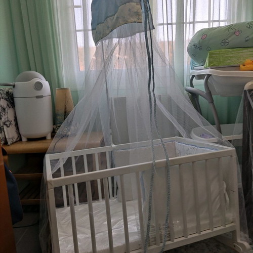 Baby crib mosquito net used, Greek made