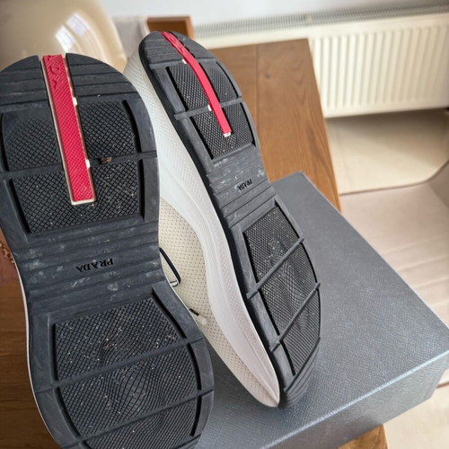 Prada sneakers used, size 37, white with stain