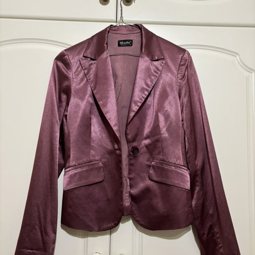 Ysatis silk jacket like new, pink-purple