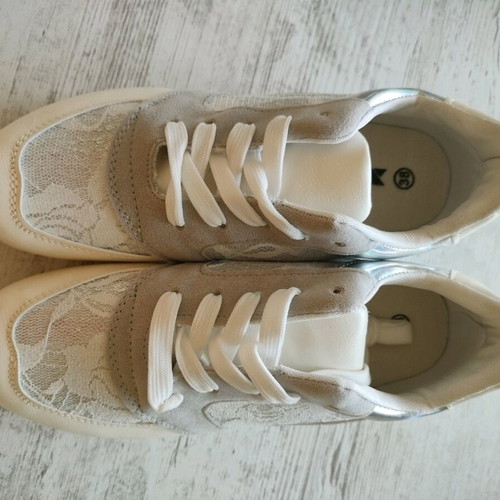 Women's summer sneakers new with delicate white lace