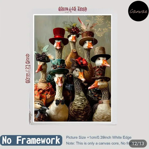 Victorian Goose Poster 40x60 Digital Painting like new
