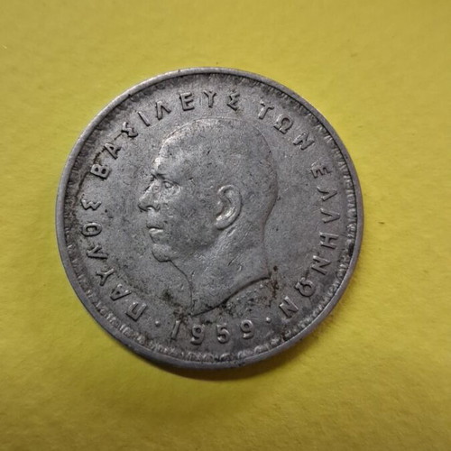 Coin 10 drachmas 1959 like new, Greece, Pavlos I