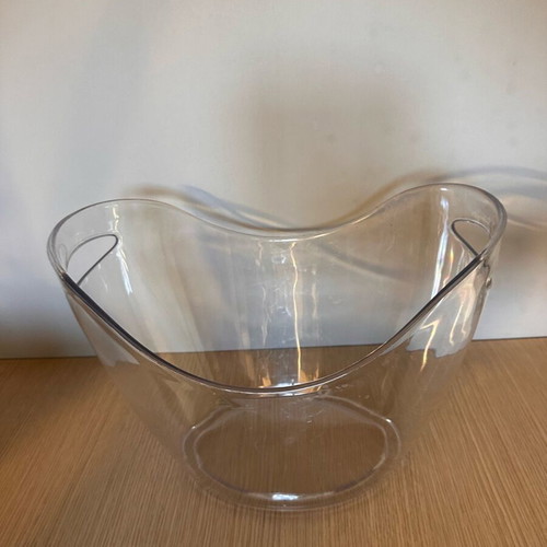 Champagne bucket large transparent like new, suitable for wines