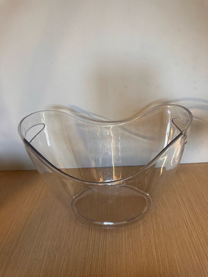Champagne bucket large transparent like new, suitable for wines