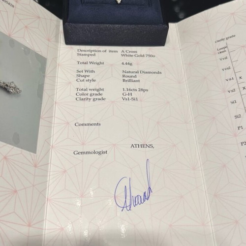 Diamond cross k18 certified