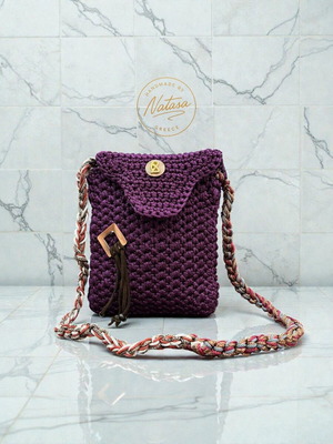 Handmade purple shoulder bag new