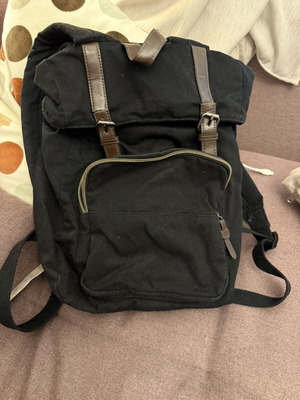 Backpack like new, fits laptop, black and brown