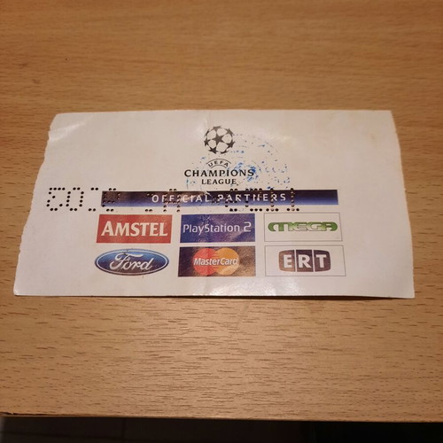Champions League Ticket 2003 Panathinaikos vs Rangers like new