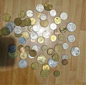 διάφορα ελληνικά νομίσματα όλα μαζί 5 ευρω