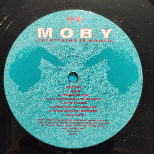 Moby Everything Is Wrong LP used, UK pressing 1995
