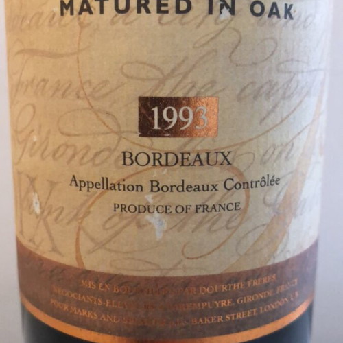 Bordeaux St.Michael Dourthe Freres Red Wine Bordeaux Vintage 1993 new
