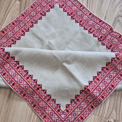 Embroidered Panama Square new, 50×50 cm, Bulgarian handmade embroidery