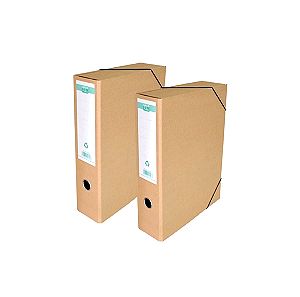 4 τεμάχια Ντοσιέ κουτί λάστιχο μπέζ αρχειοθέτησης eco files salko 25x35x8cm
