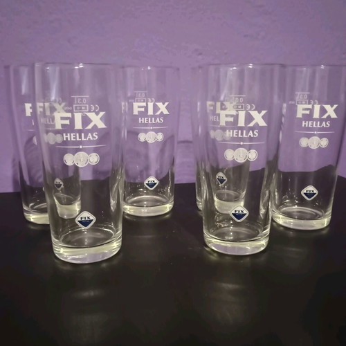 Fix beer glasses set of 6 0.30lt new unused with box
