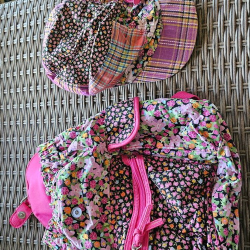 Sweet kids backpack for girl like new, colorful floral design