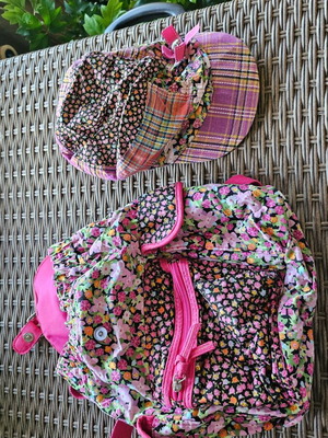 Sweet kids backpack for girl like new, colorful floral design