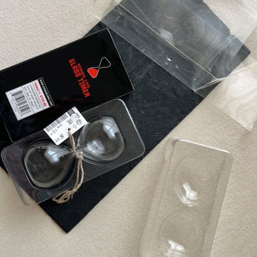 Glass timer 3 minutes new, gift idea for players and chefs