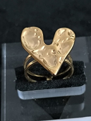 Δαχτυλίδι καρδιά rose gold ρυθμιζόμενο καινούργιο, μοντέρνο σχέδιο