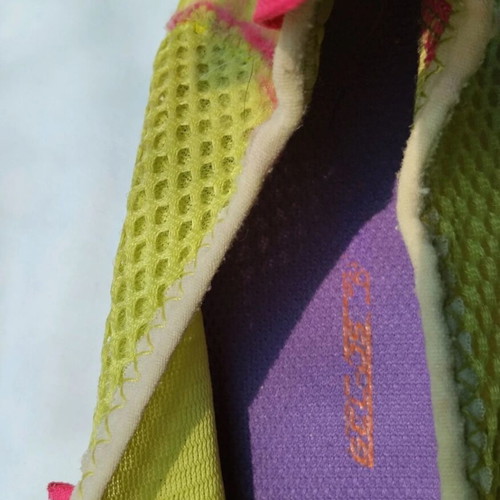 Salomon RX MOC lightweight recovery slip-on sneakers used, size 41-41.5, pink and green