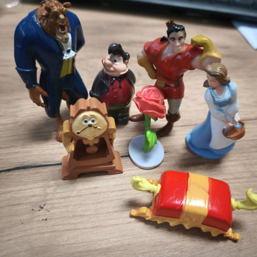 Disney set of 7 used Beauty and the Beast figures