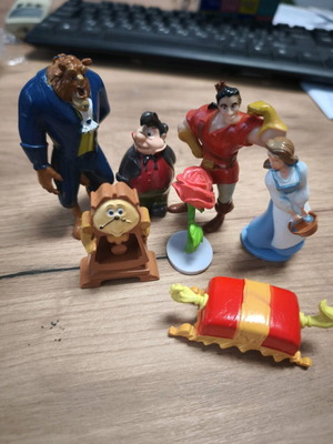 Disney set of 7 used Beauty and the Beast figures