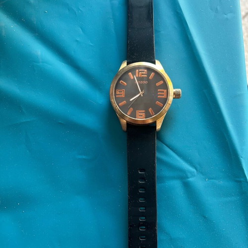 Oozoo wristwatch men's used, black and bronze