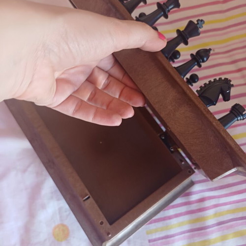Board game set 3 in 1 chess, checkers, backgammon portable magnetic