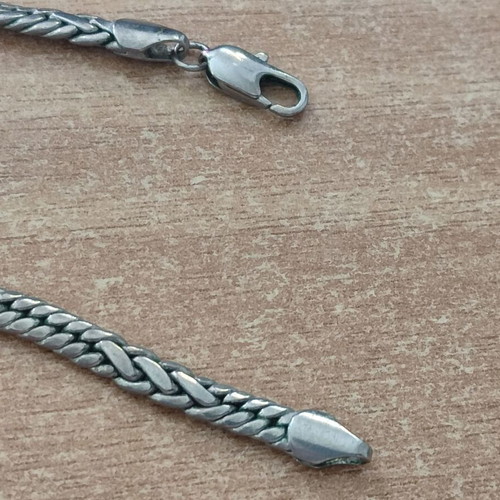 Unisex 18K Plated Necklace Chain 45cm, Silver
