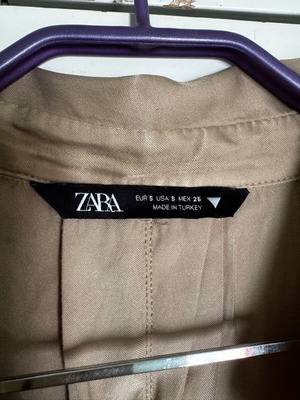 Zara Oversized πουκάμισο φόρεμα σατινέ μέγεθος S σαν καινούργιο, μπεζ taupe