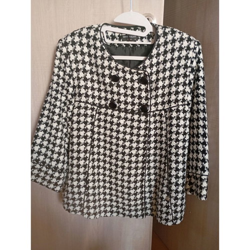 Makis Tselios Fashion women's jacket like new, black and white houndstooth, size M