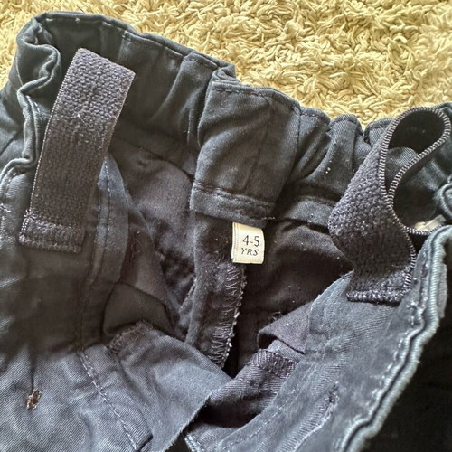 Marks n Spencer fabric pants used, pack of 2, blue for ages 4-5