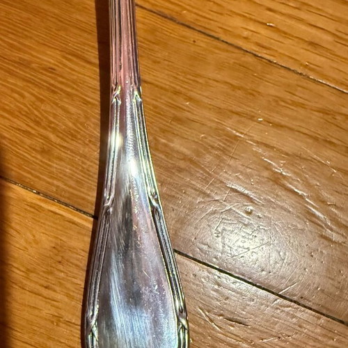 Christofle vintage silver plated large serving fork used