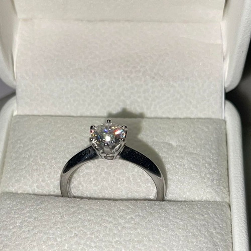 Silver Ring Solitaire 1ct New