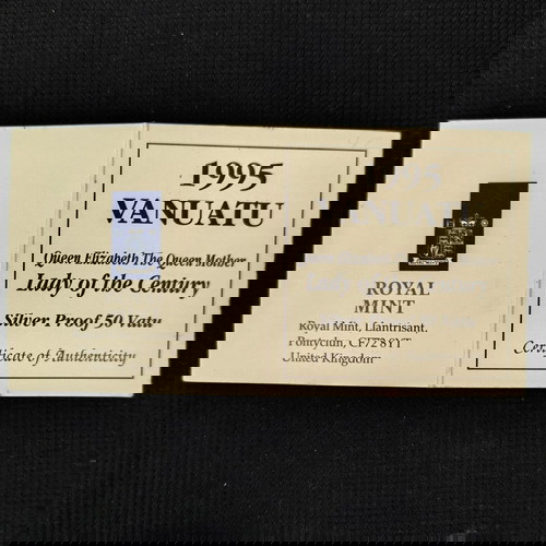 Μεγάλο ασημένιο νόμισμα 1995 Vanuatu Lady of the Century σαν καινούργιο