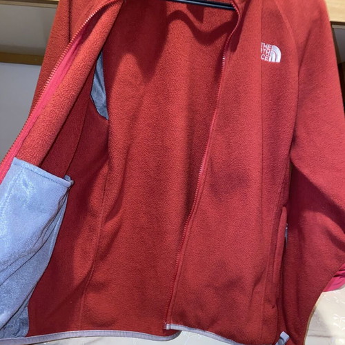 The North Face fleece jacket like new, women's M-L, red