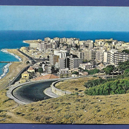 Rhodes city view postcard used