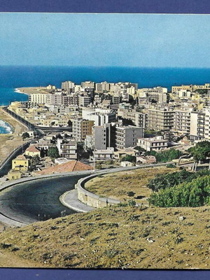 Rhodes city view postcard used